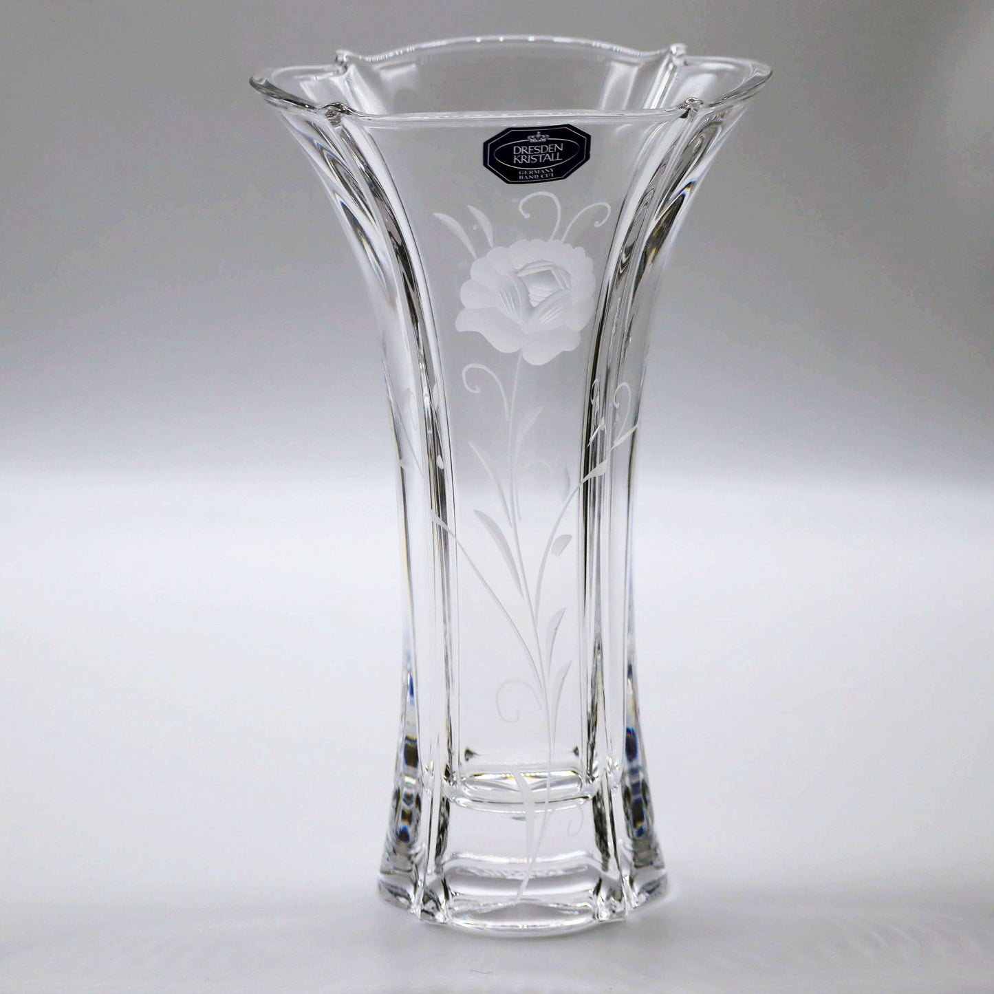ドレスデンクリスタル ベース 21cm / ローズ