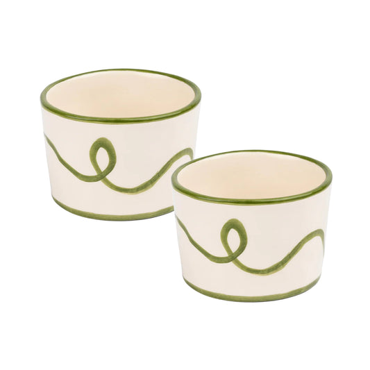 【8月16日までの限定価格】Olaf　カプチーノカップ　ペア / グリーン