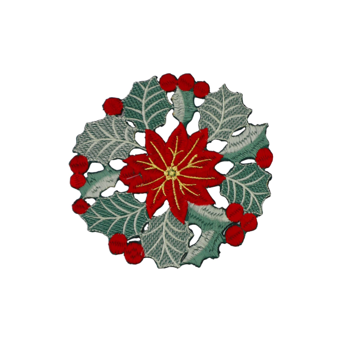 クリスマス柄　カットワークコースター3枚セット