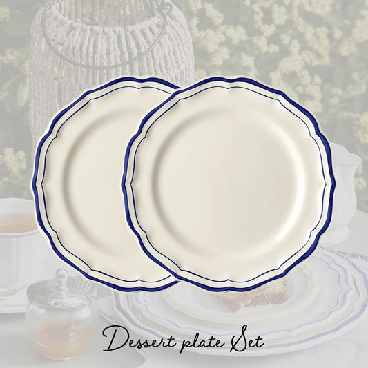 【数量・期間限定】フィレ　デザートプレート ペア / コバルト