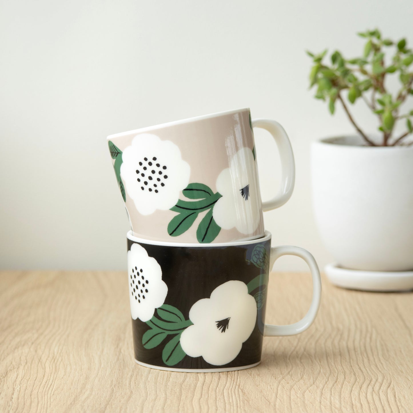 クッカセッペリ 　マグカップ　ペアセット / ブラック＆ベージュ