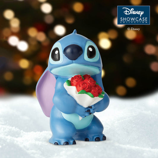 ディズニーショーケース　 バラの花束とスティッチ