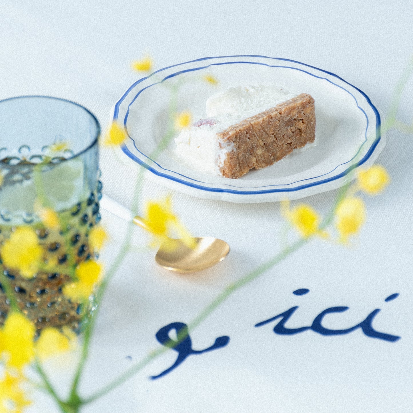 フィレ　カナッペプレート / ブルー