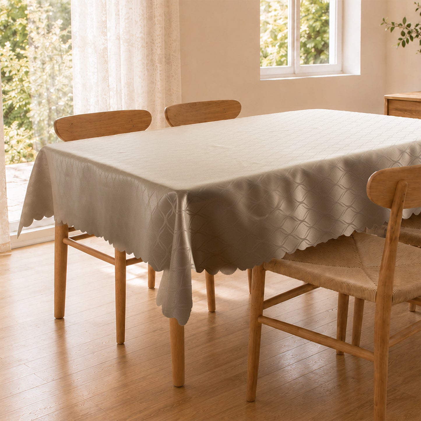 ダマスク　テーブルクロス / ベージュ
