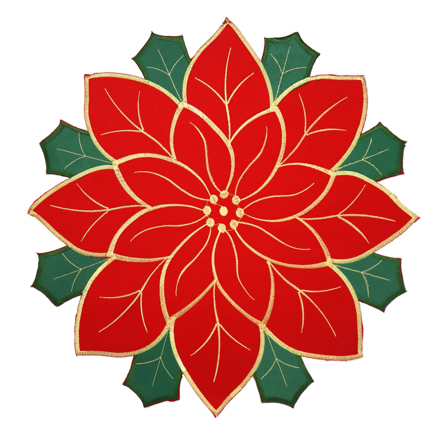 テーブルセンター ポインセチア(RED&WHITE) 2枚セット