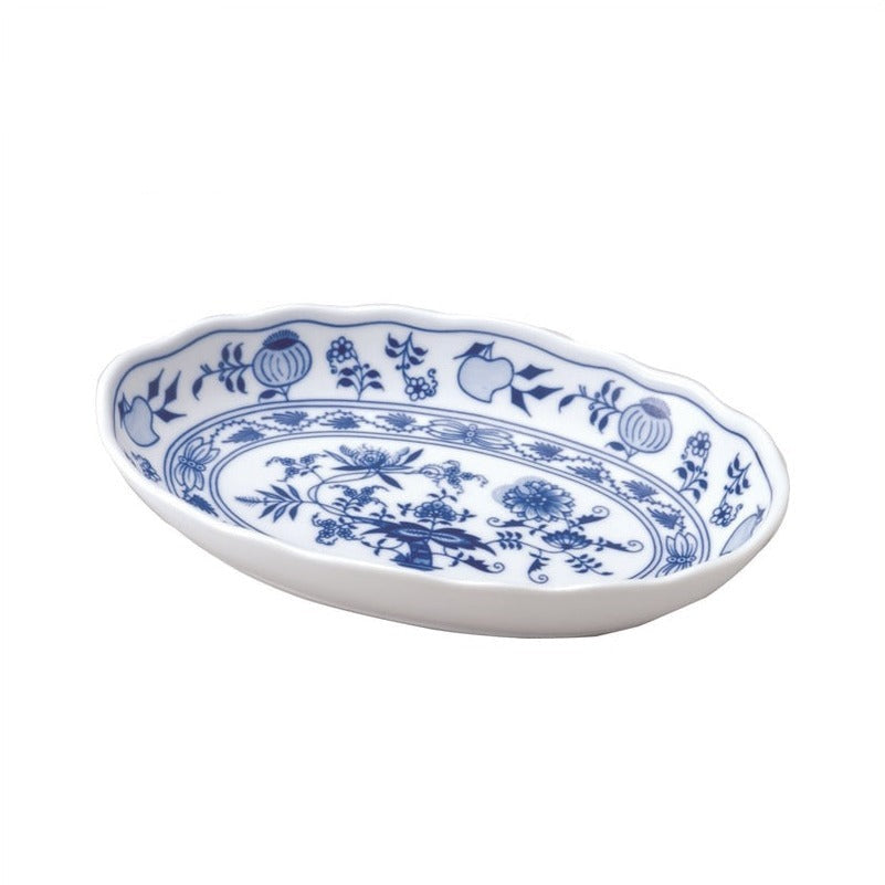 【ボヘミア陶器】トラディション カレー皿　=ブルーオニオン=