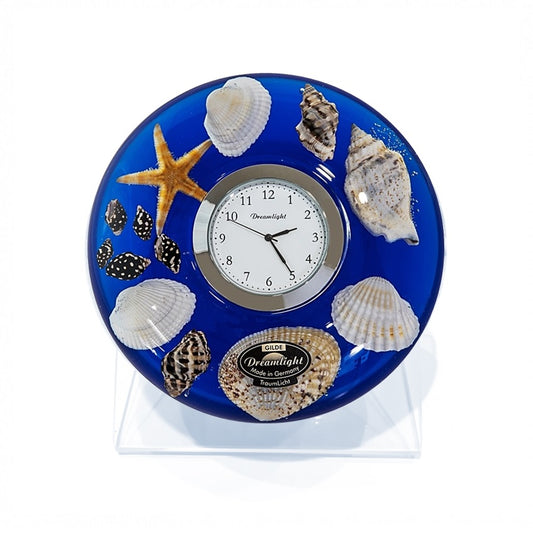 【ドリームクロック】シェルブルー 花時計　置き時計 ギフト プレゼント
