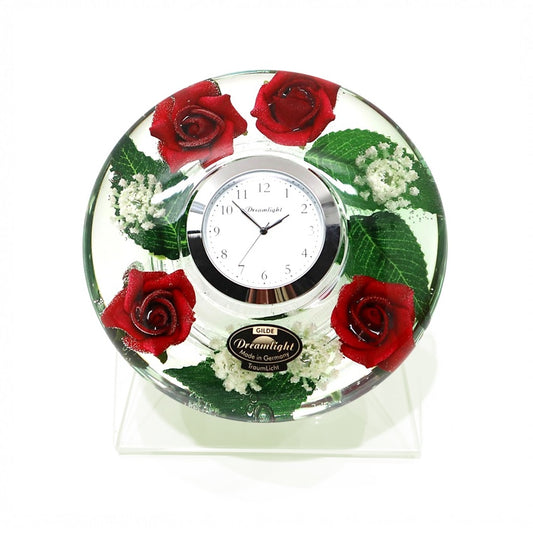【ドリームクロック】レディーローズ　花時計　置き時計 ギフト プレゼント 父の日