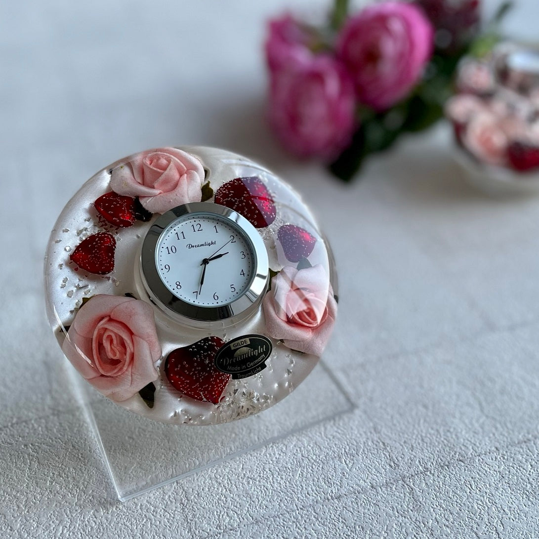 【ドリームクロック】バレンティーナ 花時計 置き時計　ギフト プレゼント